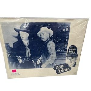 Antique LAW OF THE TRAIL Movie Print Hopalong Cassidy Prod. William Boyd